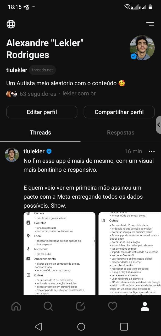 O Threads NÃO vale a pena: do ponto de vista de segurança de dados
